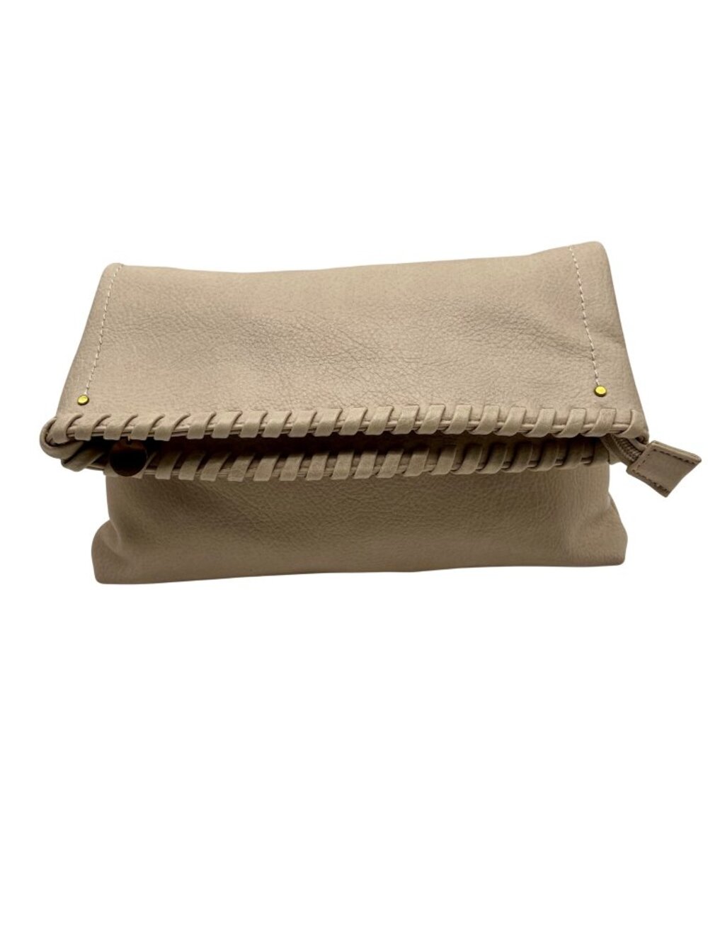 Style & Co. Beige Whipstitch East West Flap Small Crossbody